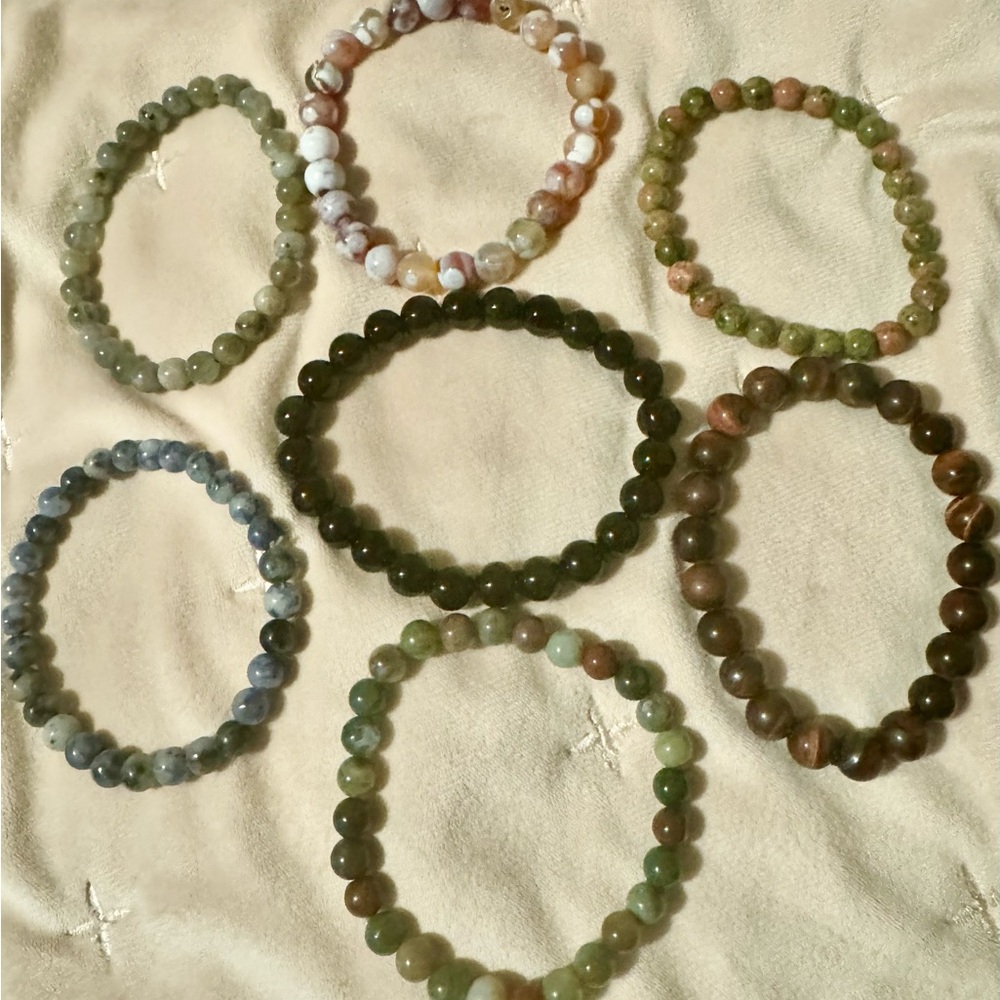 REAL gemstone bracelets! So pretty!